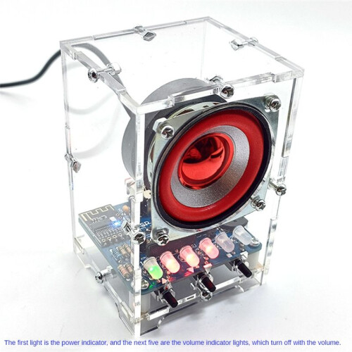 Speaker DIY Kits  5V LM386 4ohm 5W Speaker Amplifier Production Kit Teaching Practice with Level Indicator 2