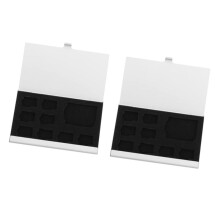 2 Stuks 9-Slot Geheugenkaart Opbergdoos Geheugenkaart Houder Case Aluminium Shell voor 8 TF Kaarten en 1 Kaarten