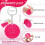Chaveiro AcríLico em Branco com Chaveiro 1,97 Polegadas Glitter AcríLico em Branco DIY Chaveiro Borla Rosa Vermelha 5