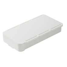 Organizzatore di Cassetti Sotto La Scrivania Scatola di Immagazzinaggio Invisibile Contenitore Fisso Autoadesivo Porta Trucchi da Scrivania Bianca