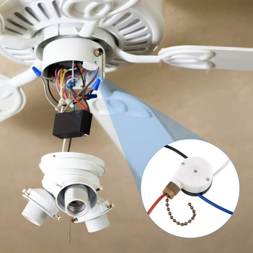 Ceiling Fan  Kit ZE-208S E89885 3 Speed 4 Wire Pull Chain, Ceiling Fan Parts,  Speed Control 2