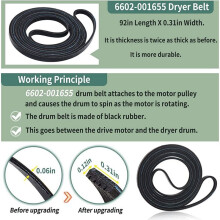 Drogerreparatieset voor -Droger Inclusief DC97-16782A Drogerrol DC93-00634A Tussenpoelie 6602-001655 Drogerriem,