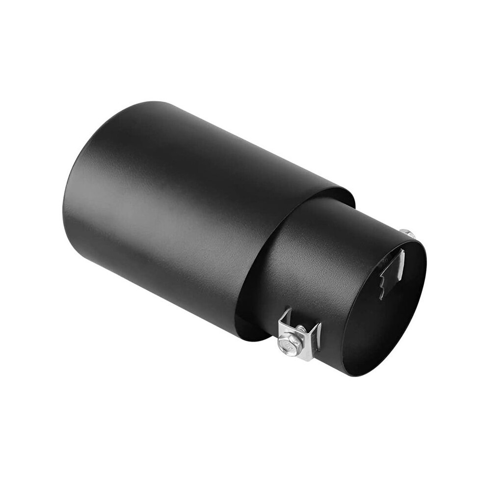 Stainless Steel Car Exhaust Tip, 2.1In To 1.5In Universal Car Exhaust Pipe Modification Tail Throat Tail Pipe (Black) Black 6032483743109