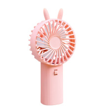 Portable Handheld Fan with Cute Ears, 5Blade Battery Operated Mini USB Cooling Fan for Travel