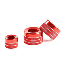 Red Air Conditioner Knob Audio Volume Tune Button Trim Cover Ring for X5 X6 E70 E71 F15 F16 2014-2018