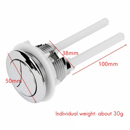 2PCS Toilet Flush Button Replaces 38mm Double-Button  Round Button Toilet Flush Button 2