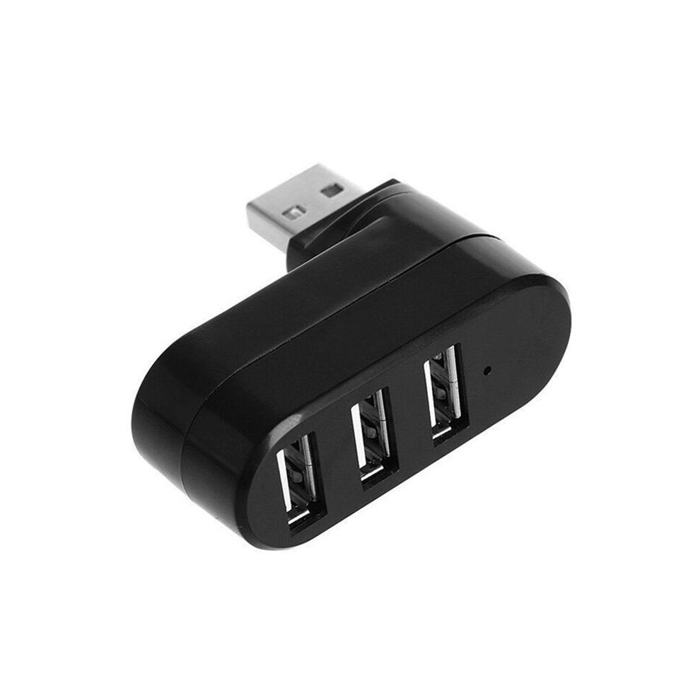 3 Port Usb 2.0 Hub Usb Port Splitter Usb 2.0 Expander 90-180 Degree Rotatable For Laptop Pc Tablet Printer Camera 4711985803208