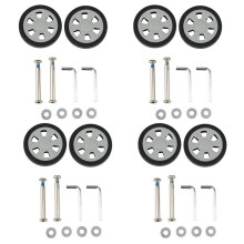 8X Equipaje Accesorios Ruedas Aeronave Maleta Polea Rodillos Silencio Rueda Piezas Resistentes Al Desgaste ReparacióN 55X12Mm