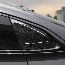 Car Rear Window Louver Shutter Cover Trim for Malibu 2016 2017 2018 2019 Window Side Vent Trim Glossy Black