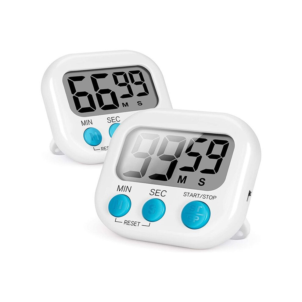 2Pcs Kitchen Timer , Magnetic Digital Timers Loud Alarm Kitchen Timers for Upgrade Classroom Timer for Kids
