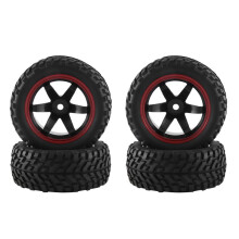4 PeçAs 75Mm Roda Pneu para 144001 144010 124007 124019 TT02B HSP 1/10 1/12 1/14 RC Rally Car Off Road Buggy