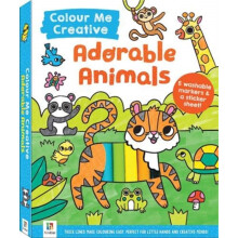 Colour Me Creative Adorable Animals by Hinkler Pty Ltd Paperback Book