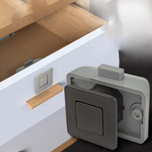 RV Cabinet Lock Caravan Push Lock for 18mm Doors Tamper Resistant Drawer Latch Chrome Finish