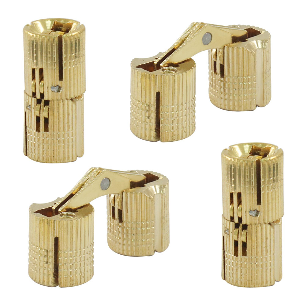 12 Pack 10Mm Brass Concealed Barrel Hinges With 180 Opening For Jewelry Box And Cabinet 9771547216094