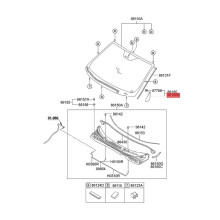 1Pair Front Window Side Mirror Triangle Corner Garnish Cover for  Tucson IX35 2010-2017 86180-2S000 86190-2S000