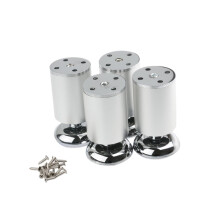 4pcs Adjustable Stainless Steel Furniture Legs Round Cabinet Feet CorrosionResistant 10cm