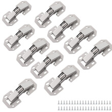 5 Pair 3 Inch Concealed Cabinet Hinges with Screws, Silent Closing Cold Rolled Steel for Frameless Kitchen Cupboards