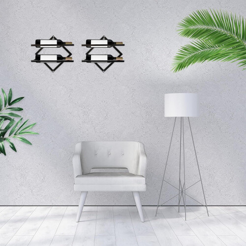 Wall Mounted Wine Rack RustResistant Metal Bottle Holder for Kitchen Bar SpaceSaving Display 2