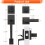 Matte Black Front Door Handle with Deadbolt, Modern Entry Lock Set, Secure Keyed Reversible Lever 4