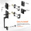 Matte Black Front Door Handle with Deadbolt, Modern Entry Lock Set, Secure Keyed Reversible Lever 5