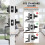 Matte Black Front Door Handle with Deadbolt, Modern Entry Lock Set, Secure Keyed Reversible Lever 3