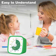 Visual Timer, Kids Timer and 60 Minute Countdown Timer, Kids Timer with Pattern for Kitchen, Shower, Classroom