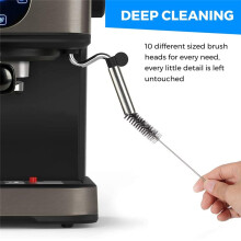 Coffee Cleaning Brush Set,Espresso Machine Cleaner Brush,Coffee Grinder Bristle Cleaning Brush with Pipe Coffee Brush