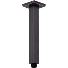 8 Inch Ceiling Mount Oil Rubbed Bronze Shower Arm with Flange, Square 304 Stainless Steel Extension
