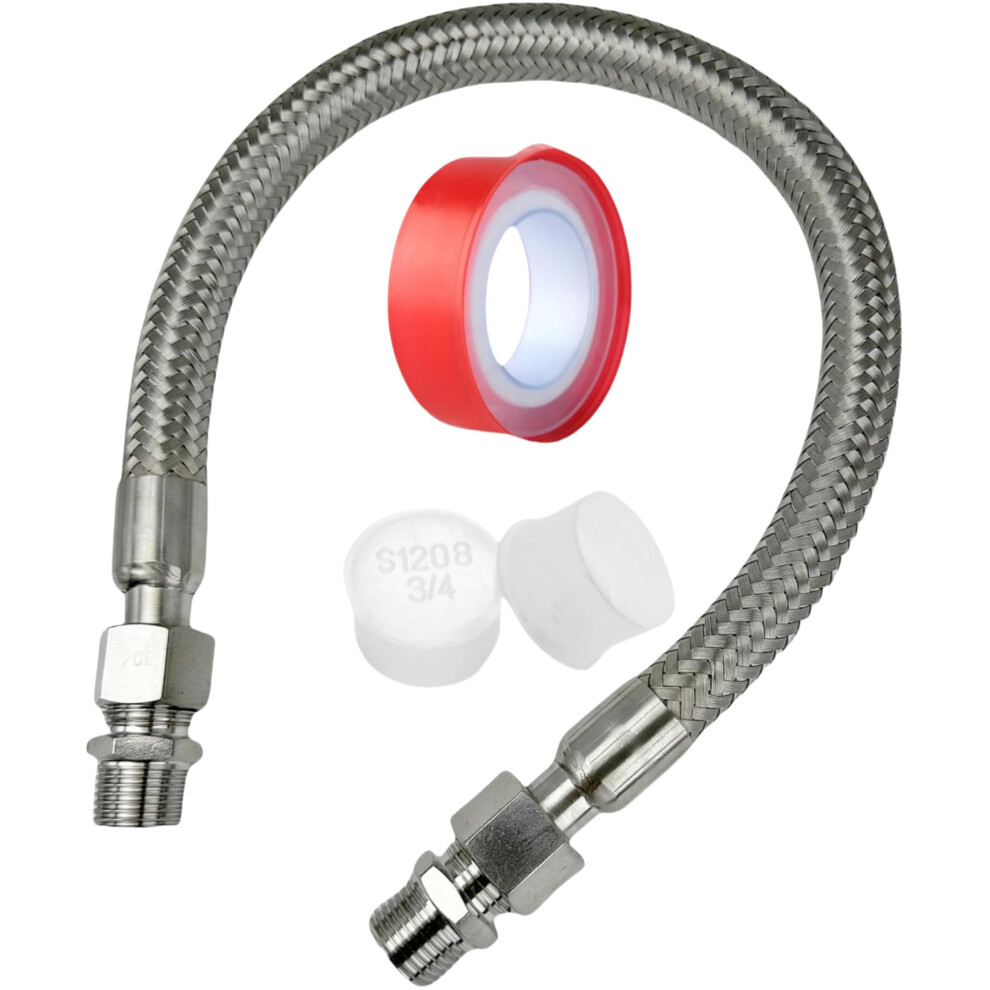 Industrial Grade 1/2 Inch Npt Air Compressor Hose 20 Inch Pressure Flexible Stainless Steel 9771547216612