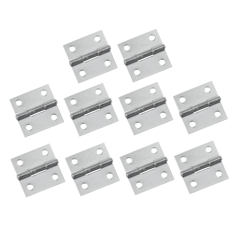 10 Pcs 1 Inch Stainless Steel Hinges With Screws, Rustresistant Mini Hinges For Box And Cabinet 9771547216643