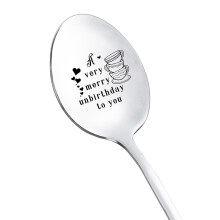 Engraved Stainless Steel Coffee Lovers Spoon with Funny Design for Birthday or Christmas Gift
