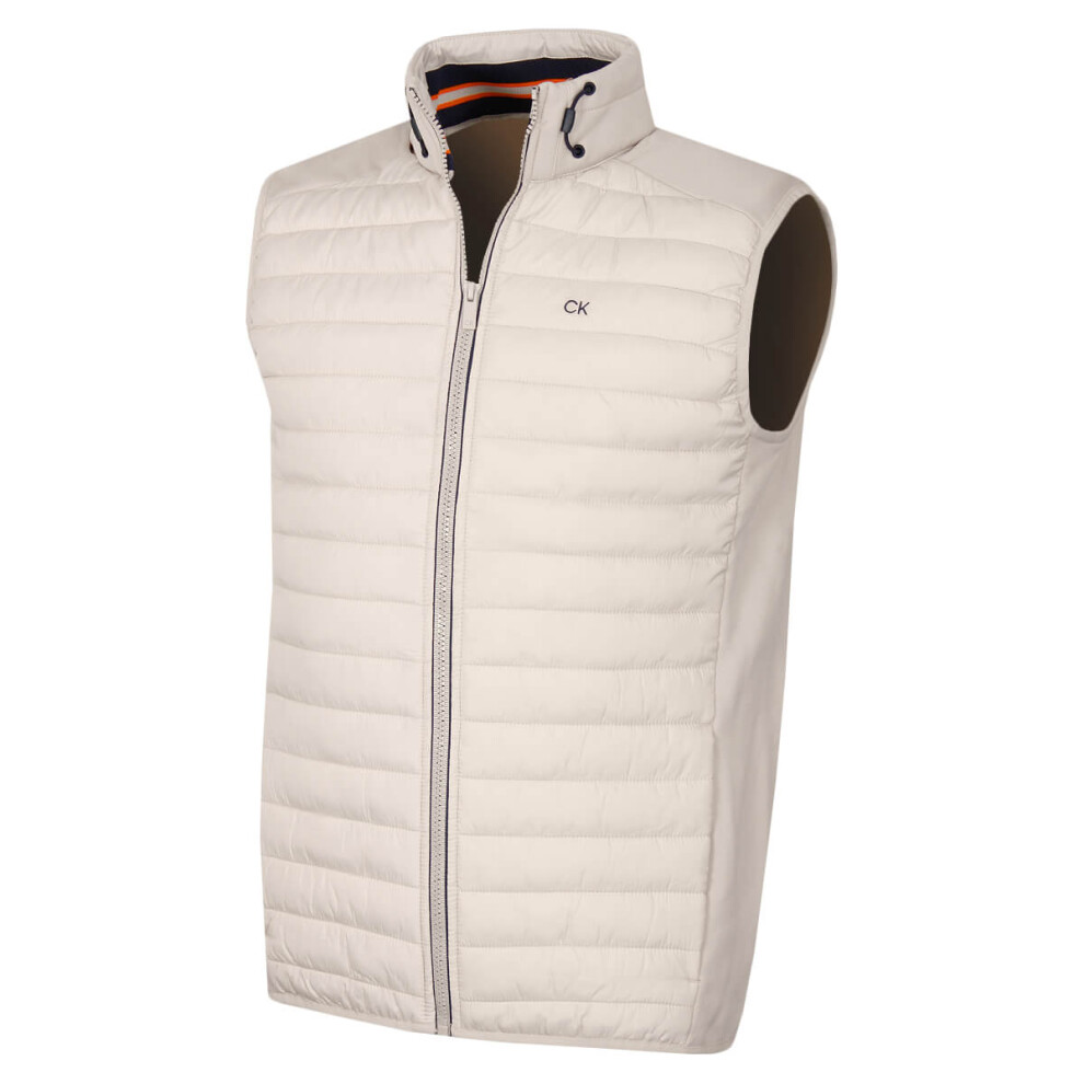 Calvin Klein (Xxl, Parchment) Mens Hybrid Insulate Bodywarmer Golf Gilet