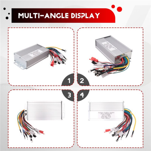 For 48V 60V 64V 72V Systems 1500W Brushless Motor Controller with Reverse Function for EBikes Scooters Motorcycles 2