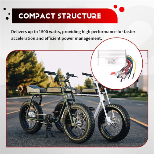 For 48V 60V 64V 72V Systems 1500W Brushless Motor Controller with Reverse Function for EBikes Scooters Motorcycles 2