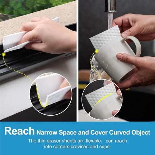 50 PCS Magic Sponge Eraser Sheets,Convex Point Melamine Sheets,Disposable Portable Magic Cleaning Eraser Thin Wipes 1
