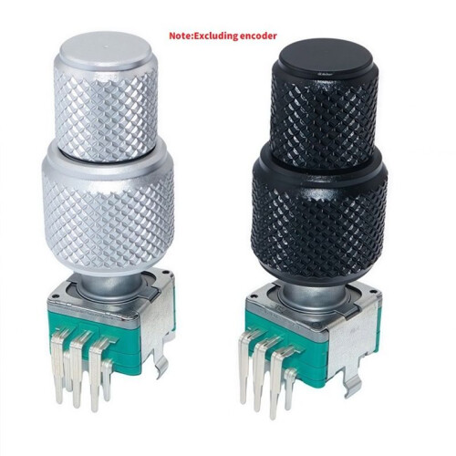 Aluminum Alloy Caps Solid Knob Dual-Axis Encoder Special Knob EC11EBB24C03 EC110701N2B Adjustment Knob Black 1