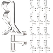 12 Pack Clear Hidden Window Blind Valance Clips for Wood and Faux Blinds, Tool Secure Hold