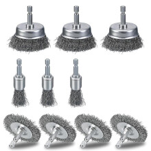 10 Pcs Drill Wire Brushes Set with Coarse Carbon Steel, 1/4 Inch Hex Shank for Effective Rust and Paint Removal