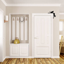 Humorous Wooden Door Corner Decor