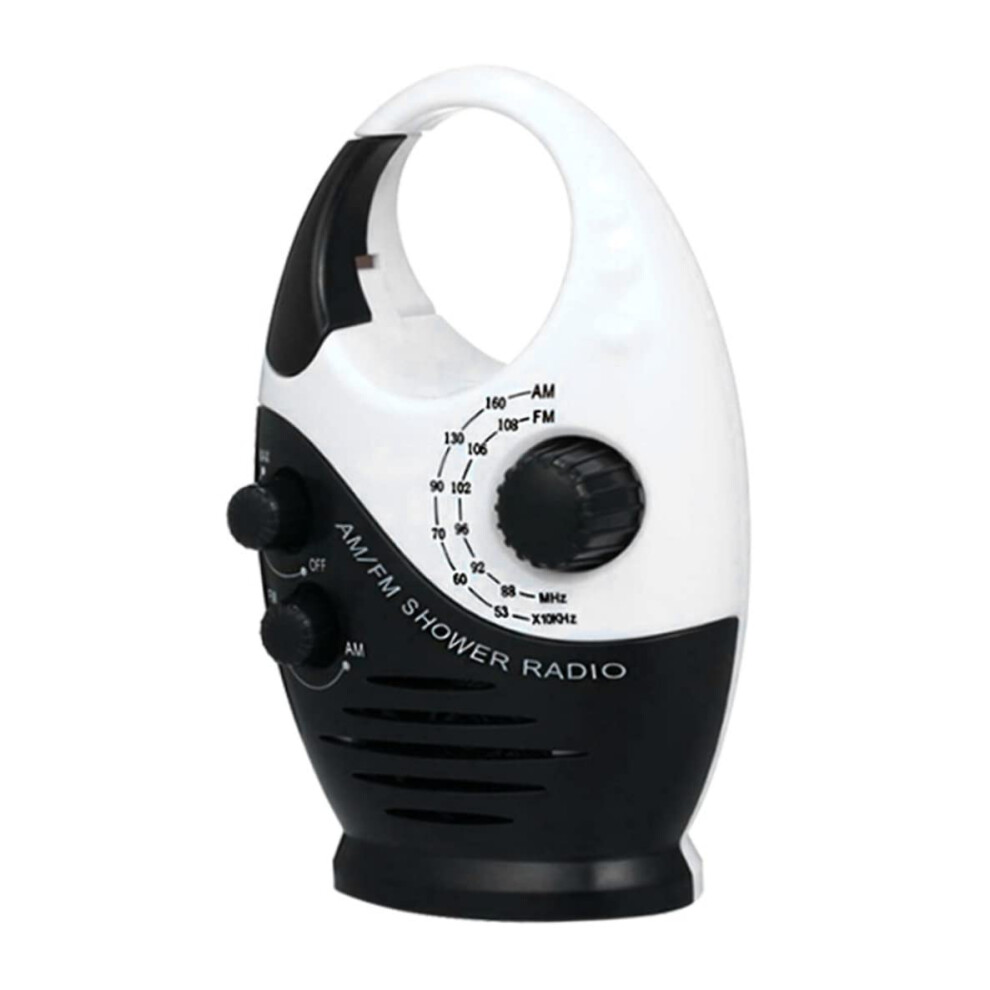 Waterproof Am Fm Shower Radio With Builtin Speaker And Hanging Hook For Bathroom 9169991238890
