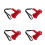 4Pcs Red Plastic Megaphone Loud Portable Wedding Prop 9