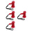4Pcs Red Plastic Megaphone Loud Portable Wedding Prop 4