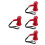 4Pcs Red Plastic Megaphone Loud Portable Wedding Prop 6