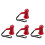 4Pcs Red Plastic Megaphone Loud Portable Wedding Prop 10