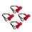 4Pcs Red Plastic Megaphone Loud Portable Wedding Prop 5