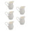 5Pcs White Ceramic Creamer 280Ml With Handle For Coffee Milk Sauces 5