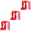 60Pcs Red Plastic Ice for Freezer Refrigerator Cleaning Tool 7