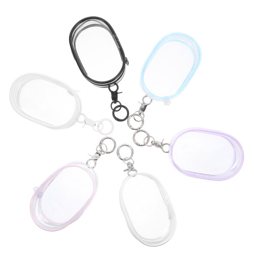 30Pcs Clear Plastic Doll Display Case Keychain Pouch for Collectors 2