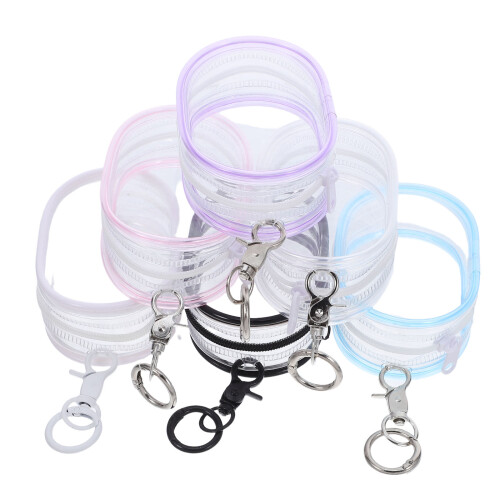 30Pcs Clear Plastic Doll Display Case Keychain Pouch for Collectors 1