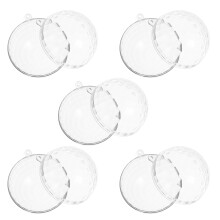 25Pcs Clear Fillable Christmas Baubles Hangable Tree Decorations